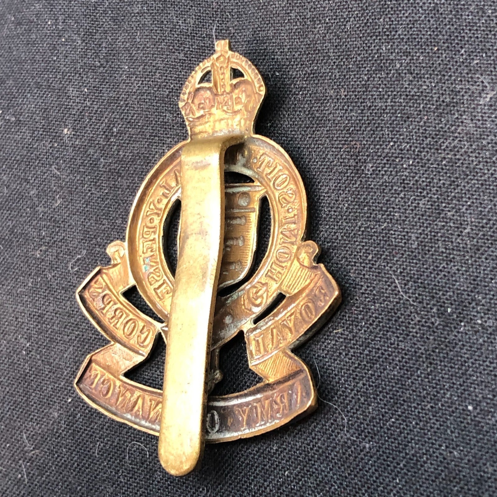 Original WW2 British Army Cap Badge - Royal Army Ordnance Corps - The Militaria Shop