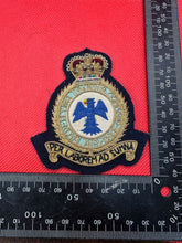 Load image into Gallery viewer, British RAF Royal Air Force Training Command Bullion Embroidered Blazer Badge
