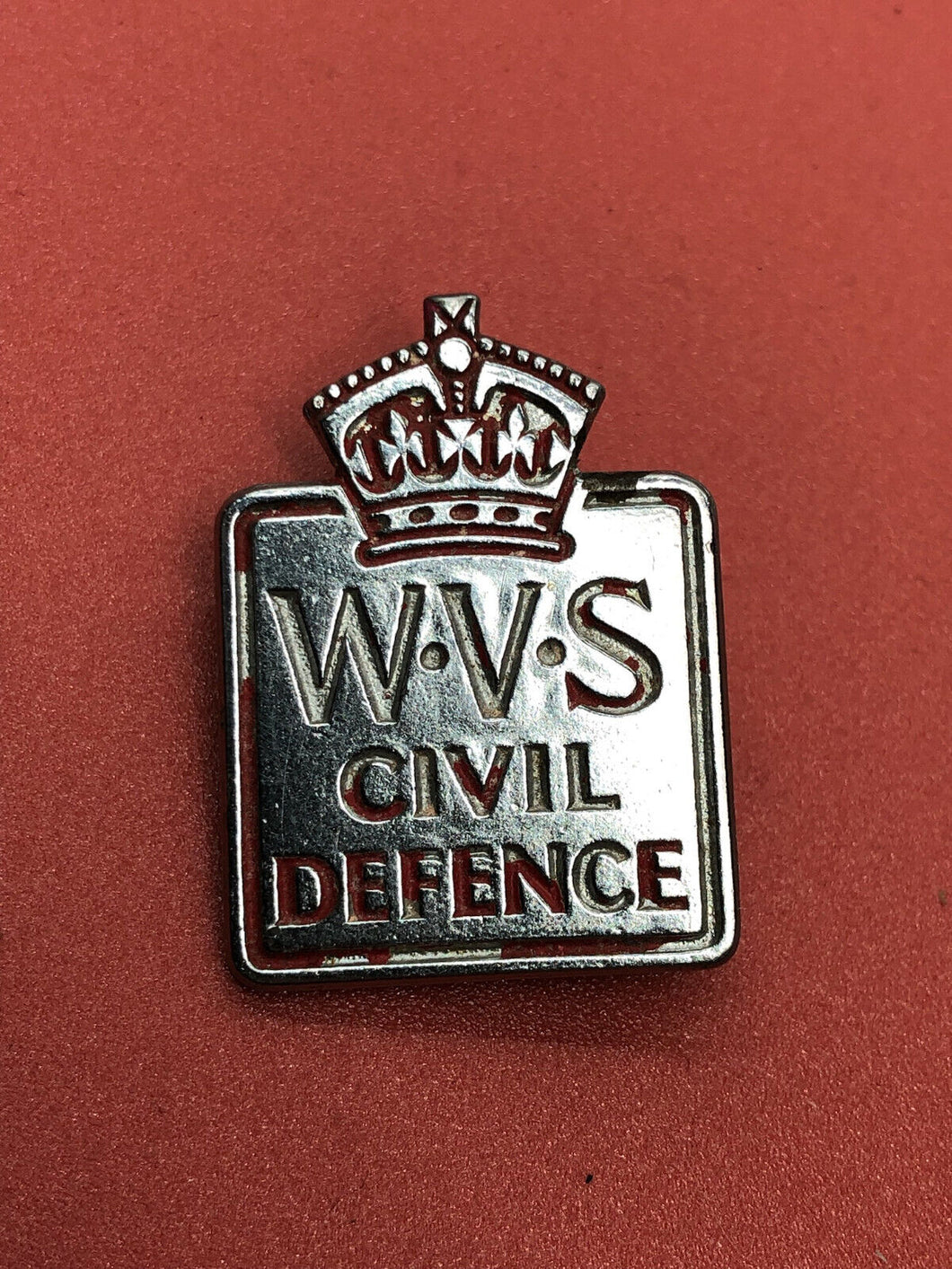 Original WW2 British Home Front Women's Volunteer Service WVS Lapel Badge