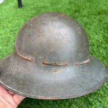 Lade das Bild in den Galerie-Viewer, Original WW2 British Home Front Civillian Zuckerman Helmet &amp; Liner - 1941 Dated
