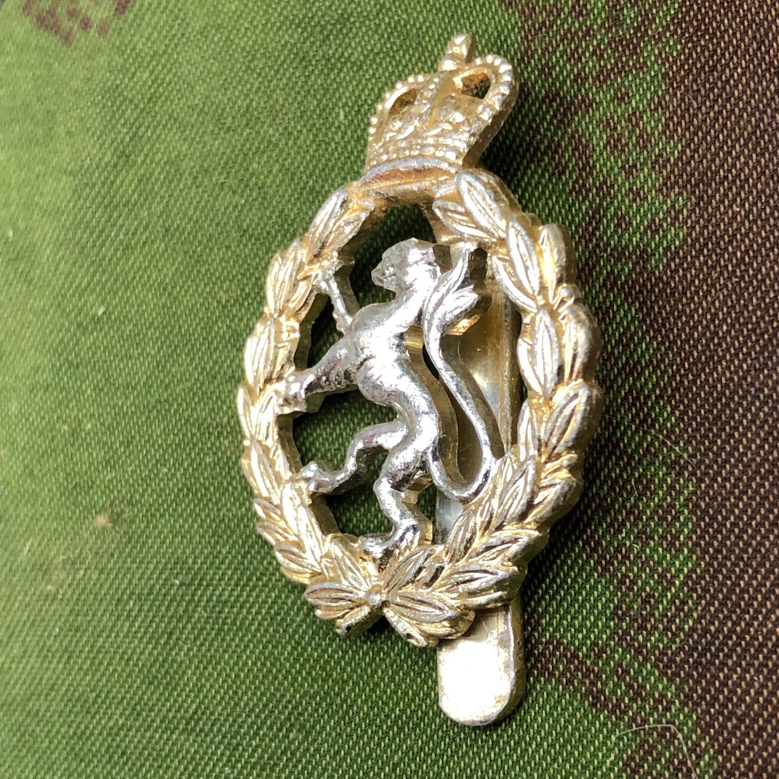Original British Staybrite Army Cap Badge - Women's Royal Army Corps - The Militaria Shop