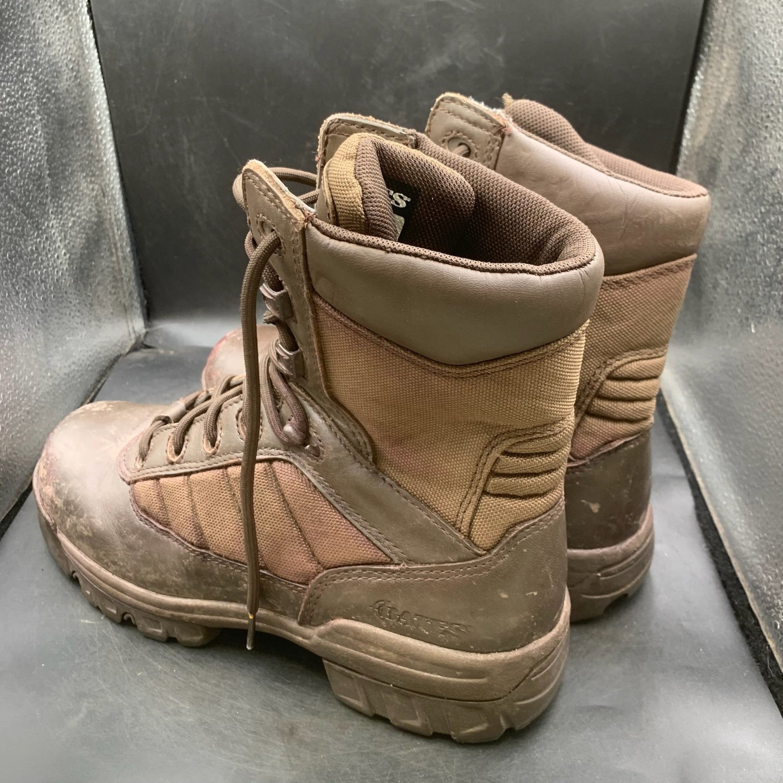 British Army Surplus Brown Leather Bates Male Combat Patrol Boots - Size UK 6 M - The Militaria Shop