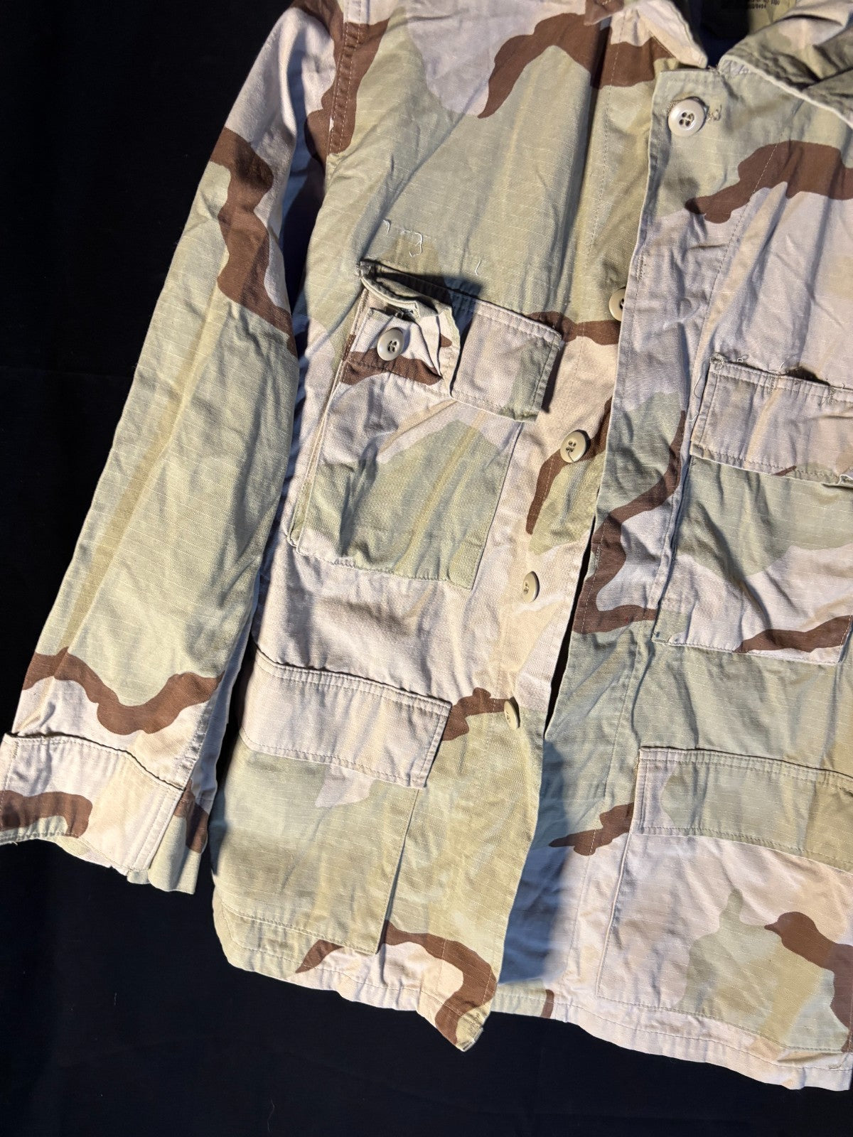 Gulf War US Army DCU Camouflaged Combat Field Coat/Jacket - Small/X-Short - The Militaria Shop