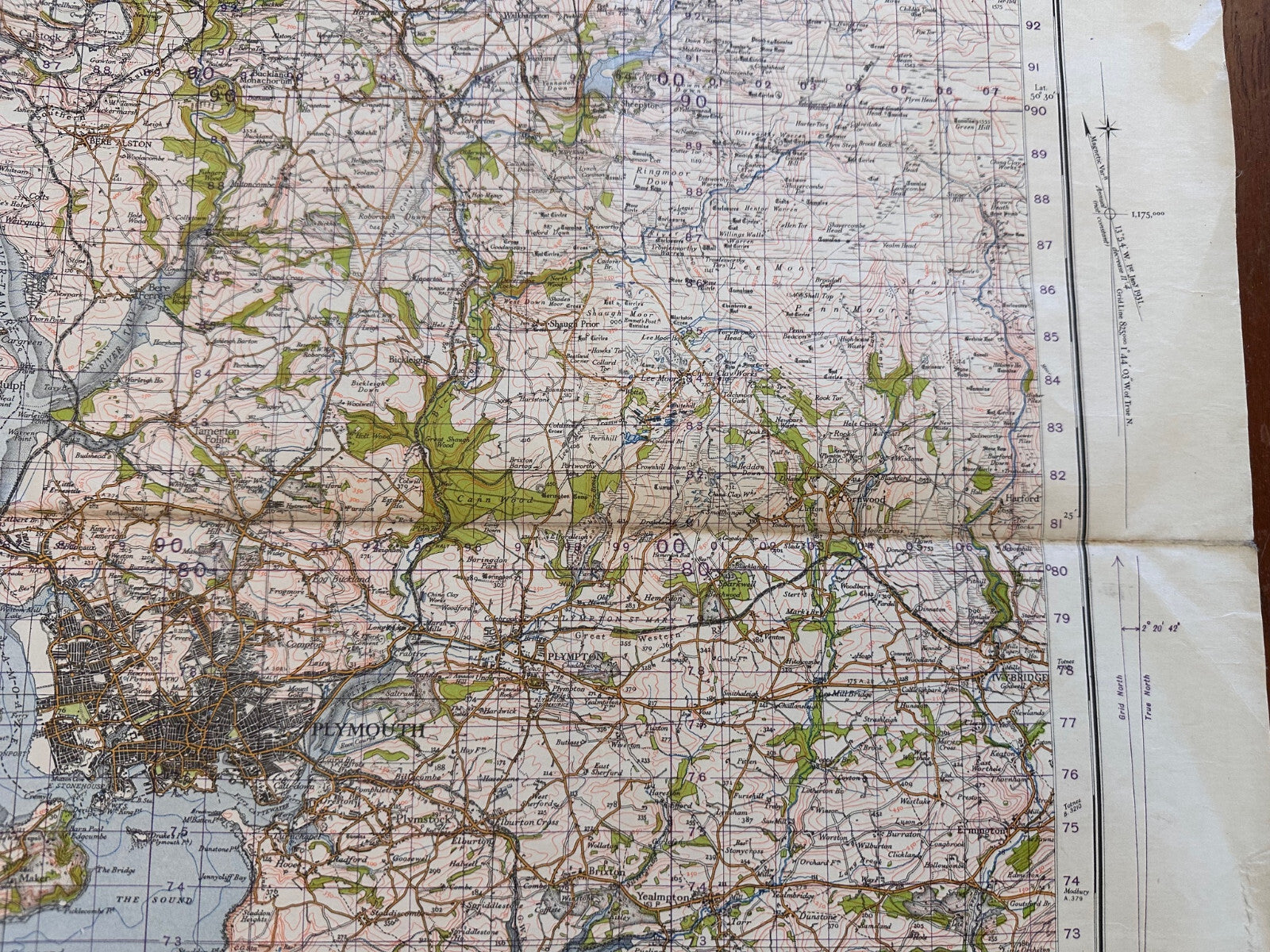 Original WW2 British Army GSGS OS Map England - Plymouth - The Militaria Shop