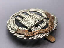 Load image into Gallery viewer, Original British Army WW2 Cap Badge - Northamptonshire Regiment
