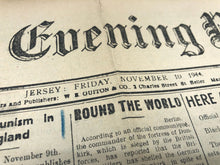 Load image into Gallery viewer, Original WW2 British Newspaper Channel Islands Occupation Jersey - November 1944
