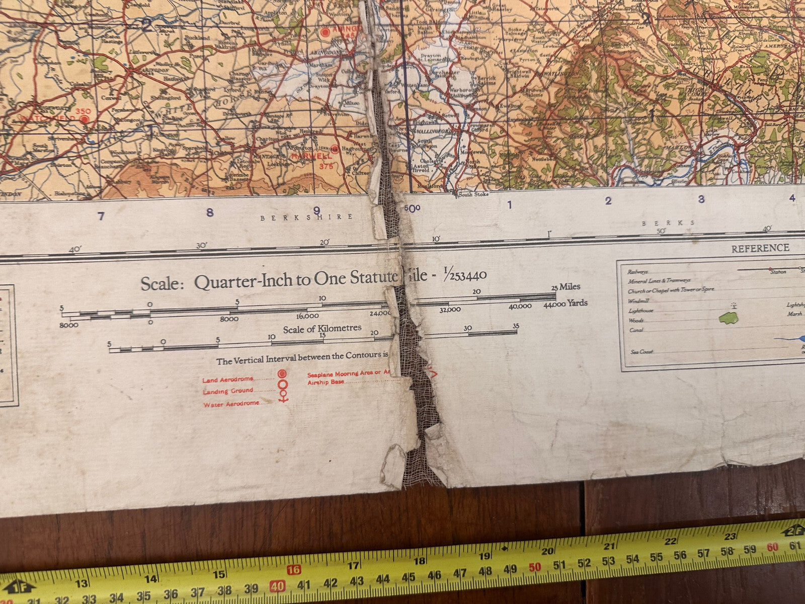 Original WW2 British Army RAF Navy Base Map of England - The Midlands Birmingham - The Militaria Shop