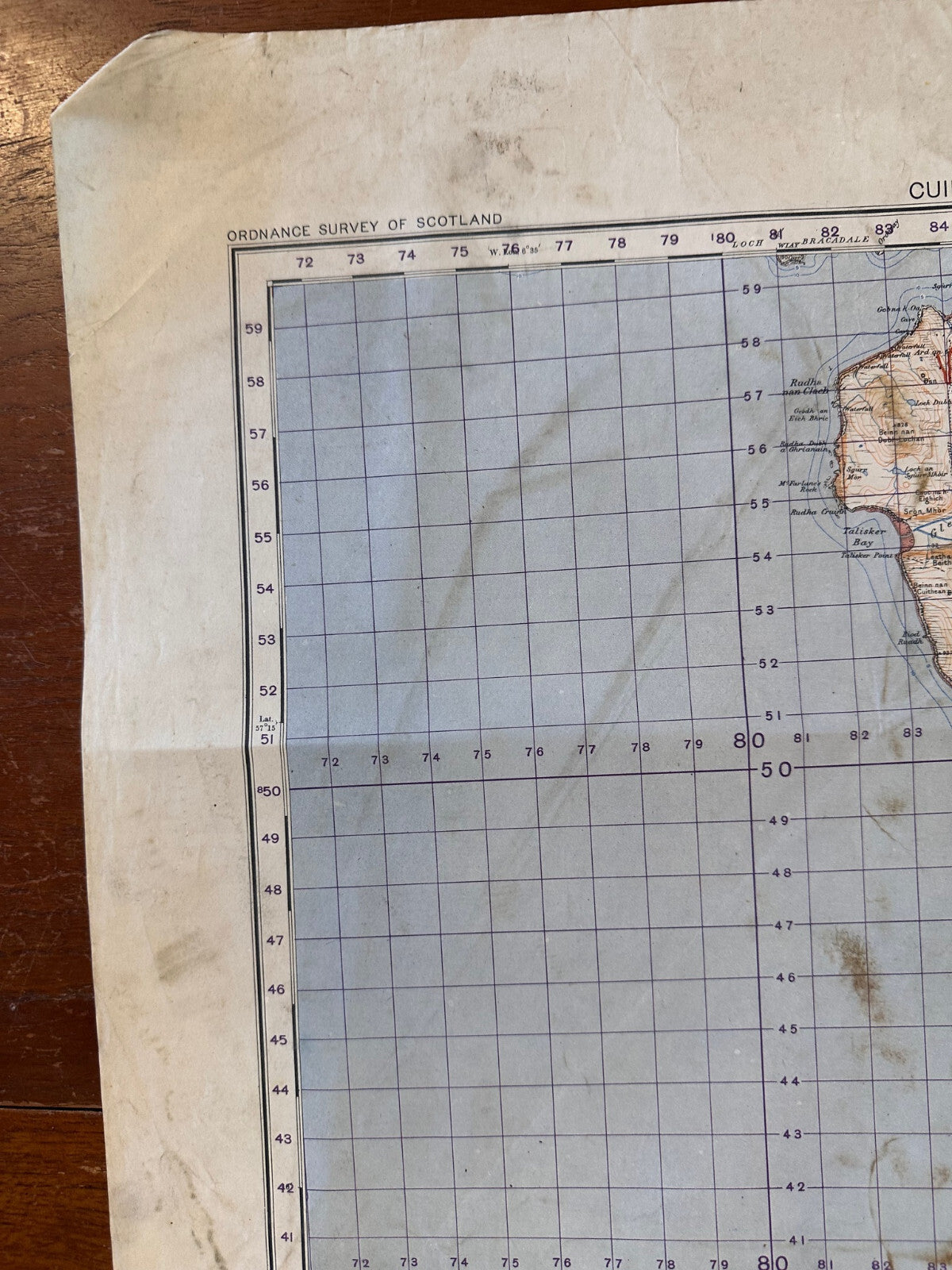 Original WW2 British Army GSGS Map of Scotland - Cuillins, Rhum & Canna - The Militaria Shop