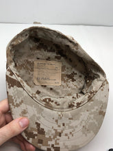 Load image into Gallery viewer, Genuine US Marine Corps USMC Desert Peaked Garrison Cap - Size Small
