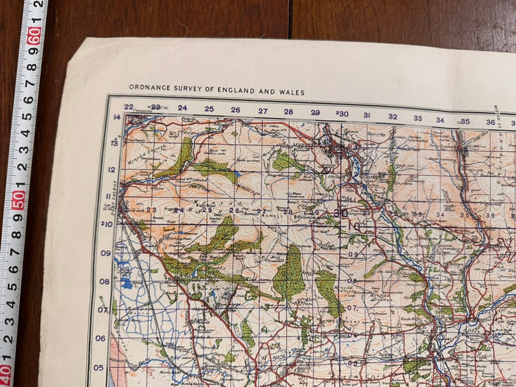Original WW2 British Army GSGS OS Map of Wales - Pontypridd & Barry - The Militaria Shop