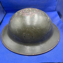 Load image into Gallery viewer, Original Pre-WW2 British Army Rare Spun Helmet - Complete with Liner &amp; Chinstrap
