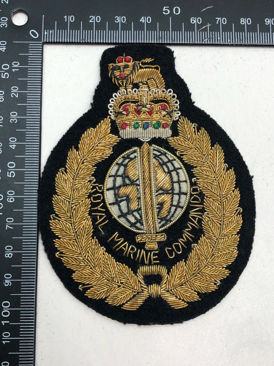 British Army Bullion Embroidered Blazer Badge - Royal Marine Commando