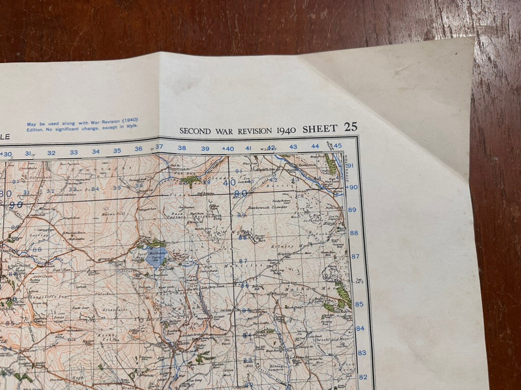 Original WW2 British Army GSGS Os Map of Great Britain - Ribblesdale - The Militaria Shop
