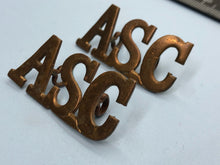 Load image into Gallery viewer, Original WW1 British Army Service Corps (A.S.C.) Shoulder Titles
