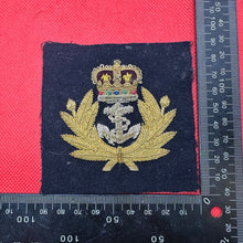 Load image into Gallery viewer, British Royal Navy Bullion Embroidered Blazer Badge
