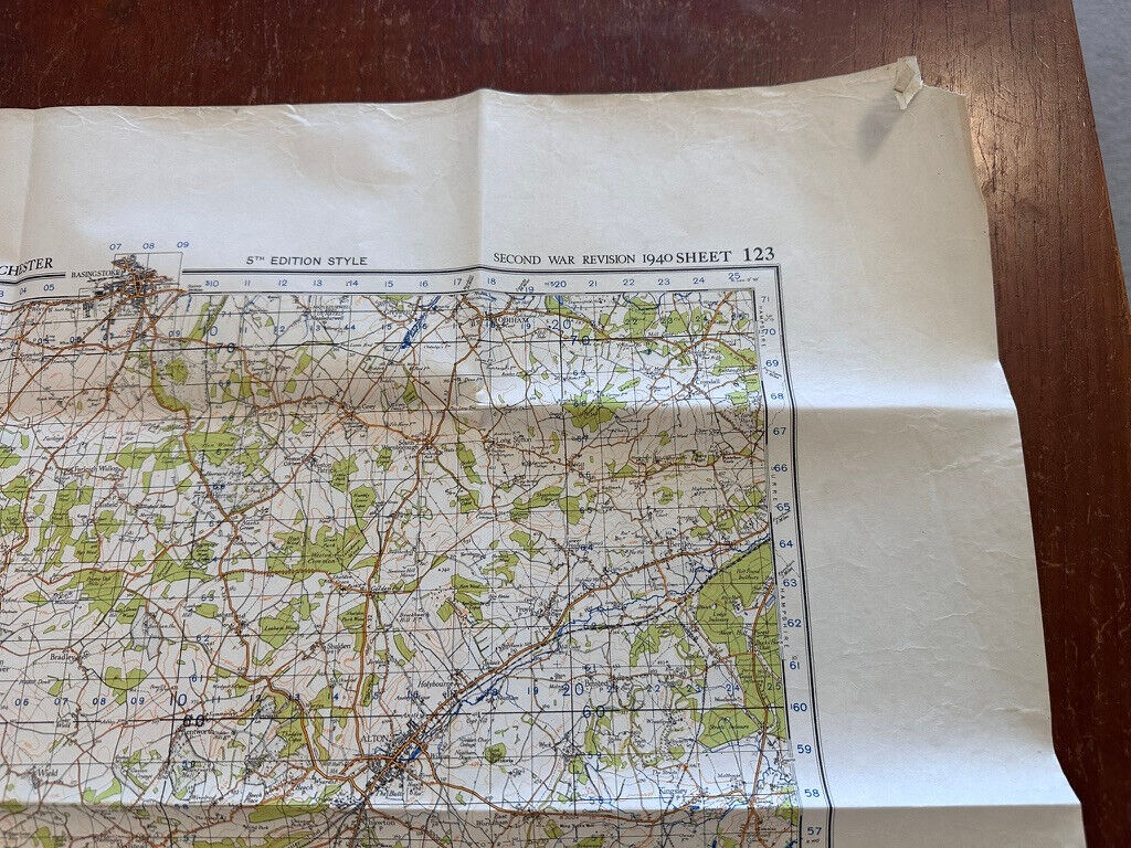 Original WW2 British Army GSGS OS Map of England & Wales - Winchester - The Militaria Shop