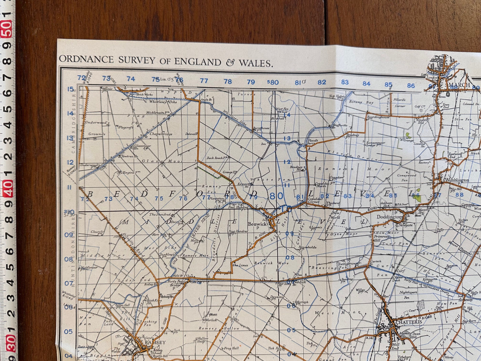 Original WW2 British Army GSGS OS Map of England - Ely - The Militaria Shop