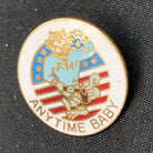 Vintage Enamel Pin - US Airforce F-14 Tomcat Anytime Baby patch - The Militaria Shop
