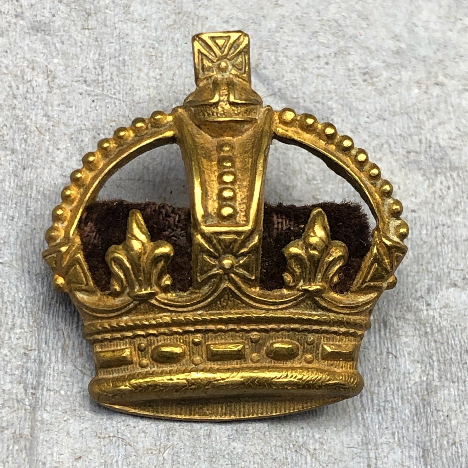 Original British Army Collar Badge Rank Crown Original British Army Collar Badge Rank Crown
