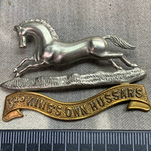 Load image into Gallery viewer, Original WW2 British Army Cap Badge - 3rd The King&#39;s Own Hussars
