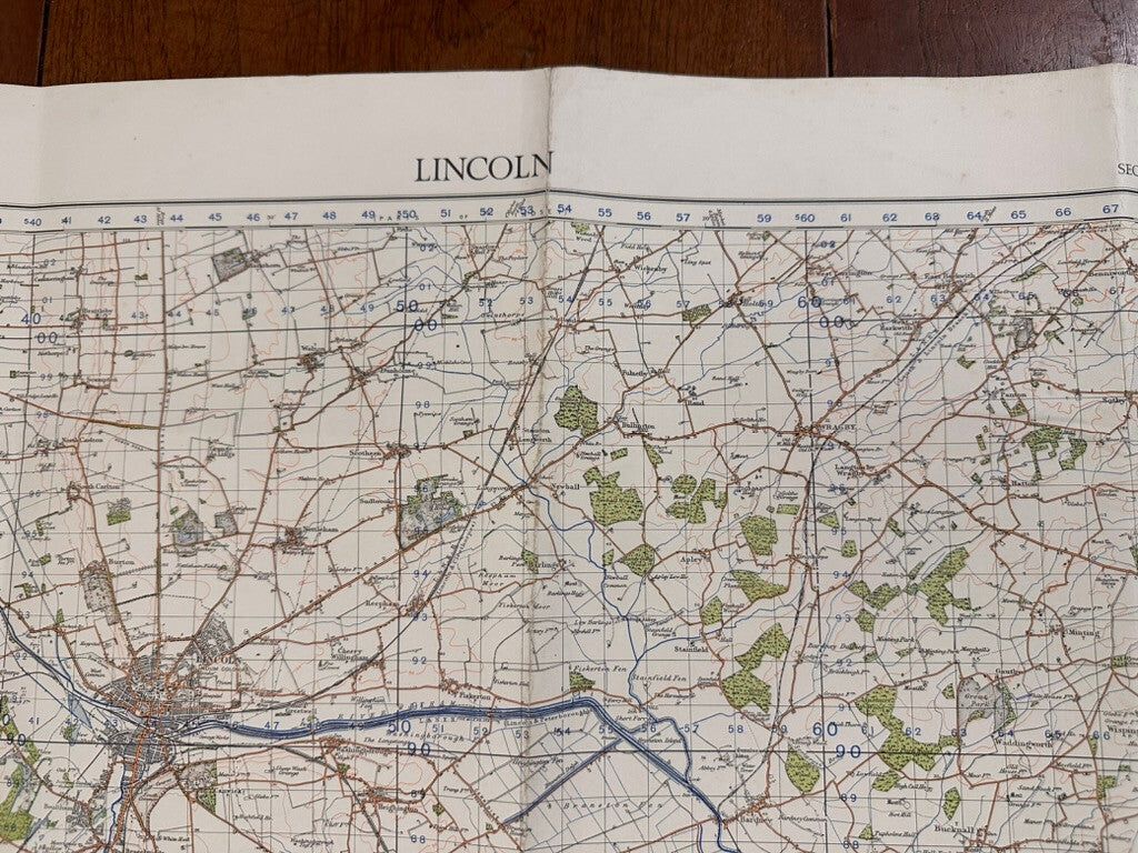 Original WW2 British Army GSGS OS Map England - Lincoln - The Militaria Shop