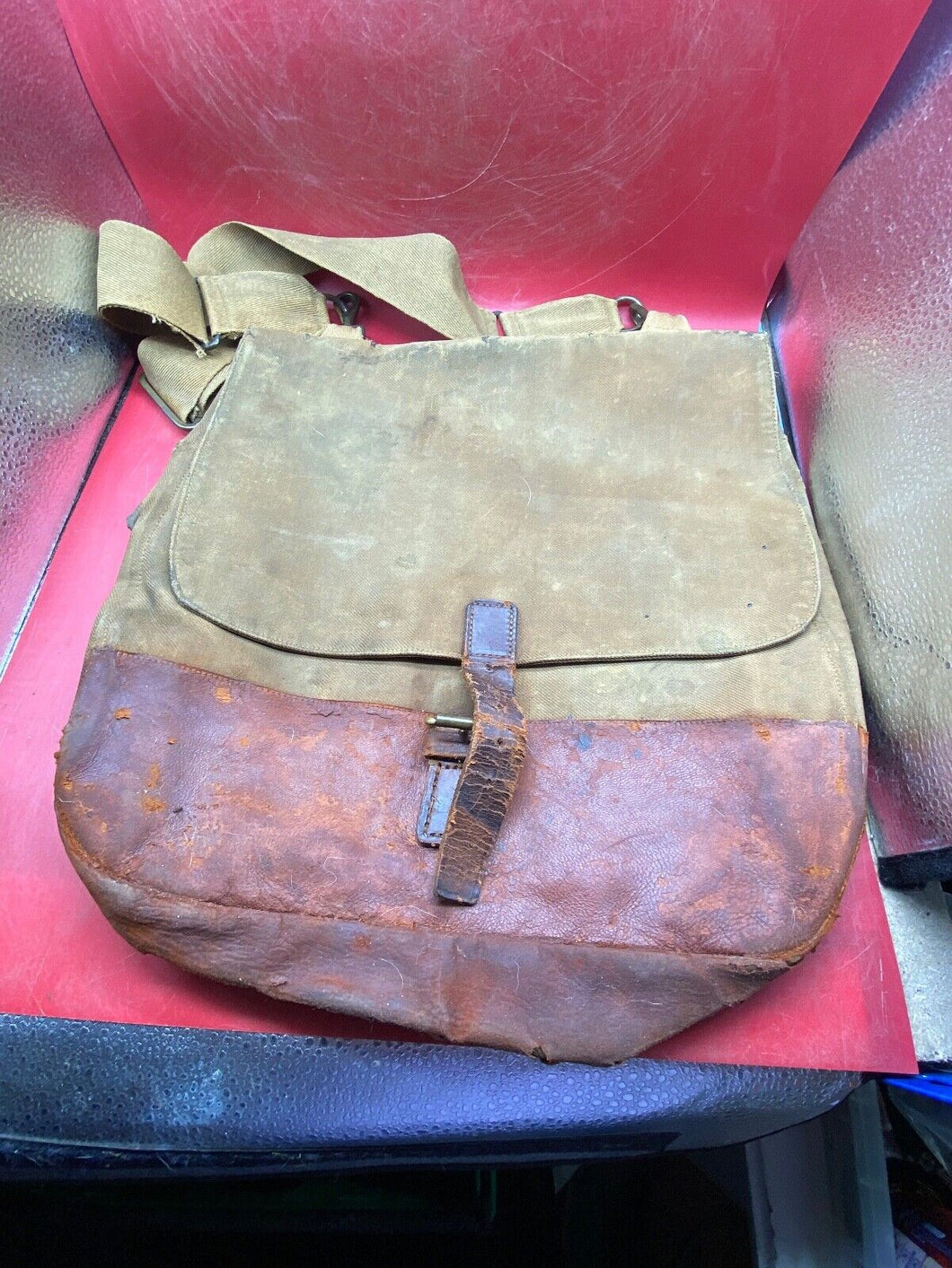 Original WW1 British Army Officer's Side Bag - Named to Famous Canadian Officer