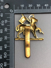 Load image into Gallery viewer, Original WW2 British Army The Queen&#39;s Royal West Surrey Regiment Cap Badge
