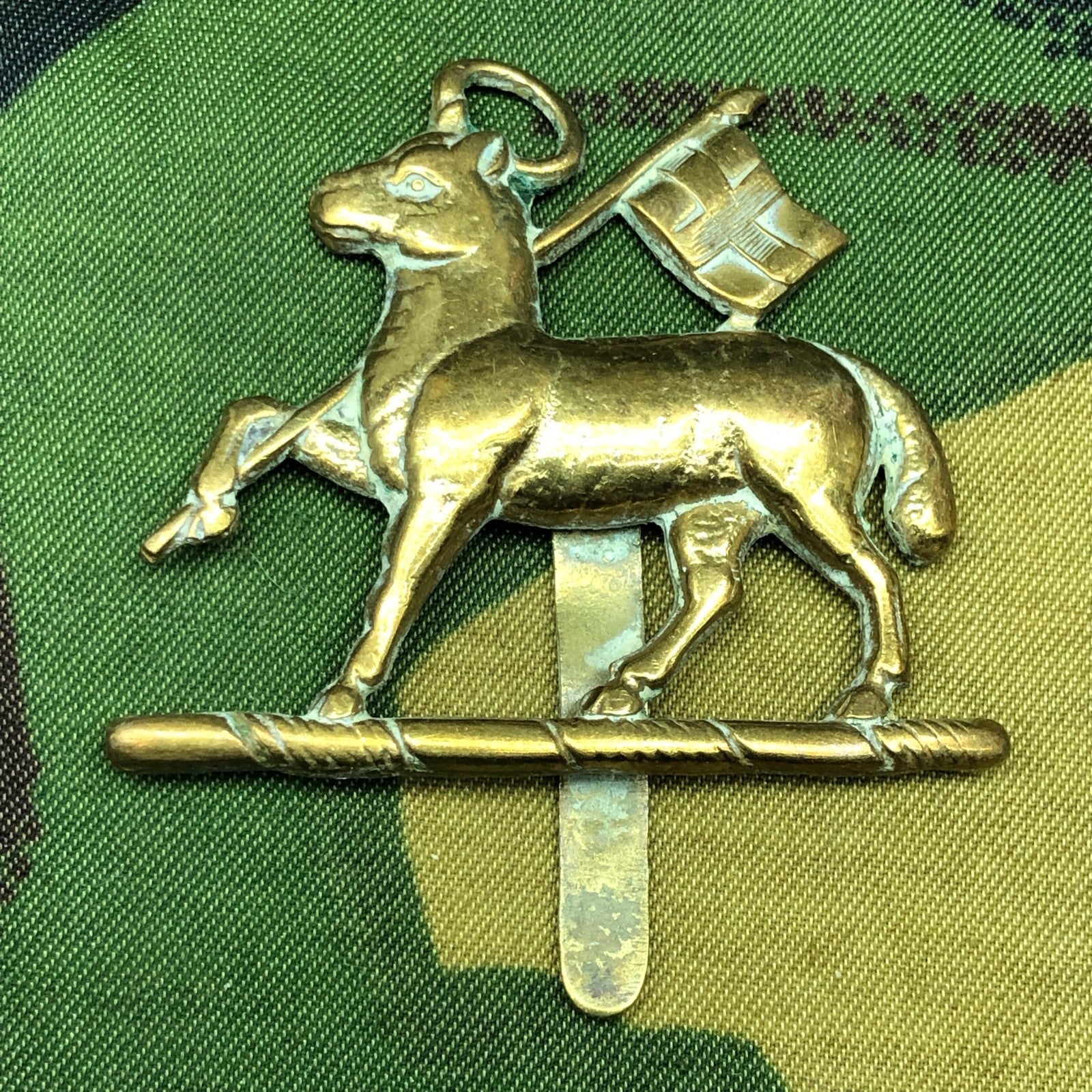 Original British Army WW2 Cap Badge - Queen's Royal Regiment (West Surrey) - The Militaria Shop