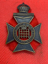 Load image into Gallery viewer, WW1 British Army 16th County of London Queen&#39;s Westminster Regiment Cap Badge
