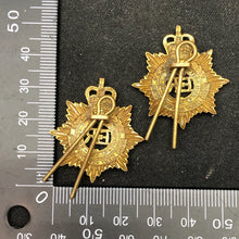 Load image into Gallery viewer, Original British Collar Badge Pair - Royal Army Service Corps - The Militaria Shop
