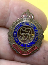 Load image into Gallery viewer, Original WW1 GV Royal Engineers Enamel &amp; Gilt Metal Sweetheart Brooch
