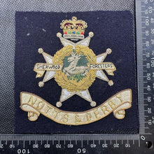 Load image into Gallery viewer, British Army Bullion Embroidered Blazer Badge - Notts &amp; Derby Sherwood Foresters
