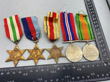 Load image into Gallery viewer, Original Group of WW2 British Army Service Medals, Italy Africa 39/45 War Defenc
