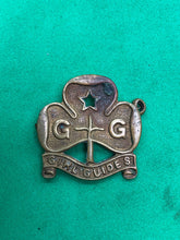 Load image into Gallery viewer, Vintage Girl Guide Bronze Pin Badge, by Collins of London
