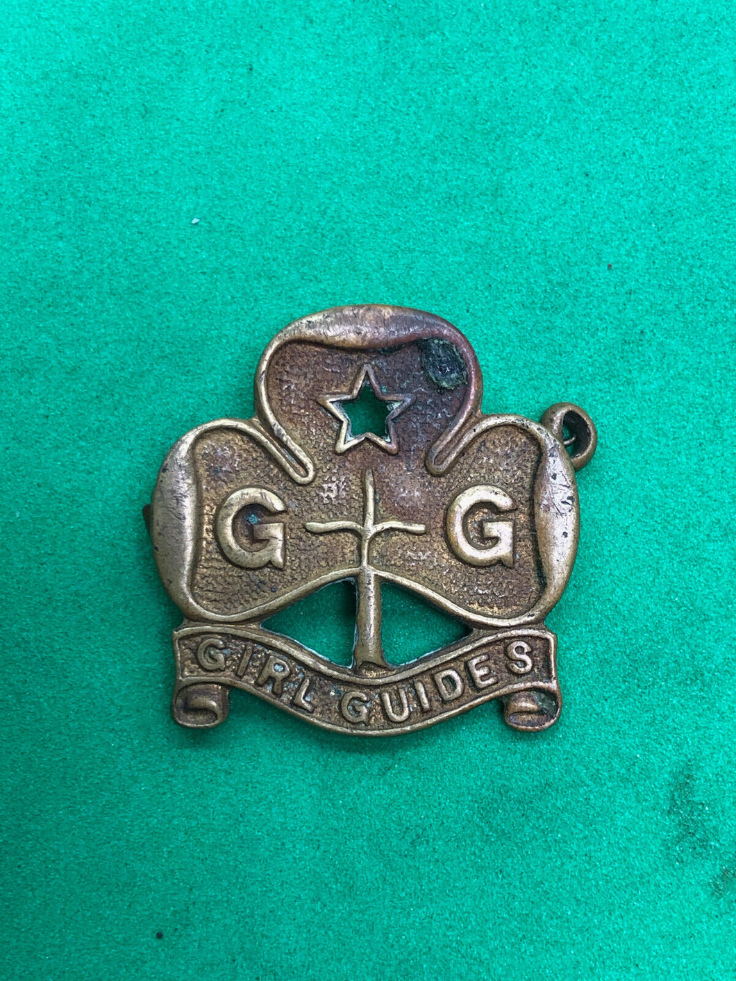 Vintage Girl Guide Bronze Pin Badge, by Collins of London