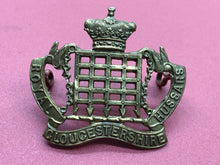 Load image into Gallery viewer, Original WW1 British Army Royal Gloucestershire Hussars Cap Badge
