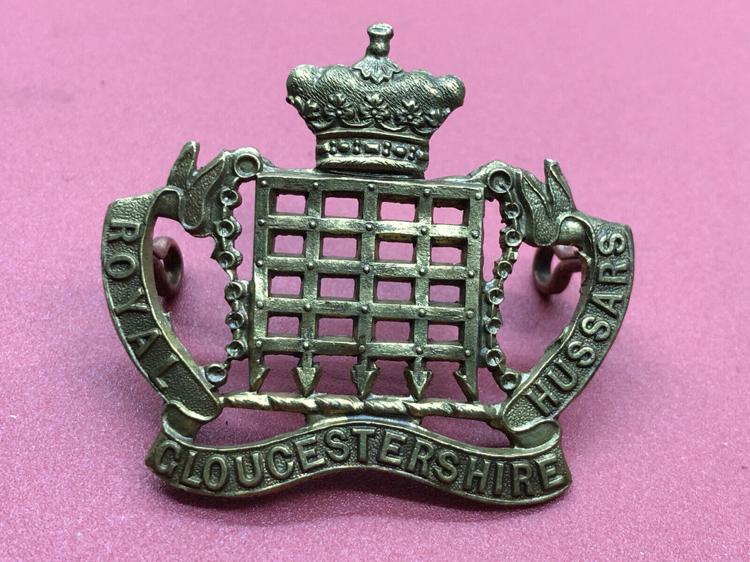 Original WW1 British Army Royal Gloucestershire Hussars Cap Badge