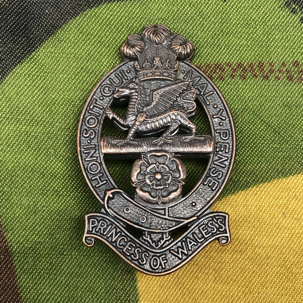 Original British Army Cap Badge - The Prince of Wales Royal Regiment - The Militaria Shop