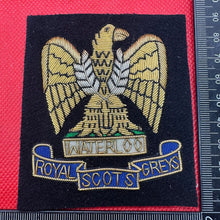 Load image into Gallery viewer, British Army Bullion Embroidered Blazer Badge - The Royal Scots Greys Regiment
