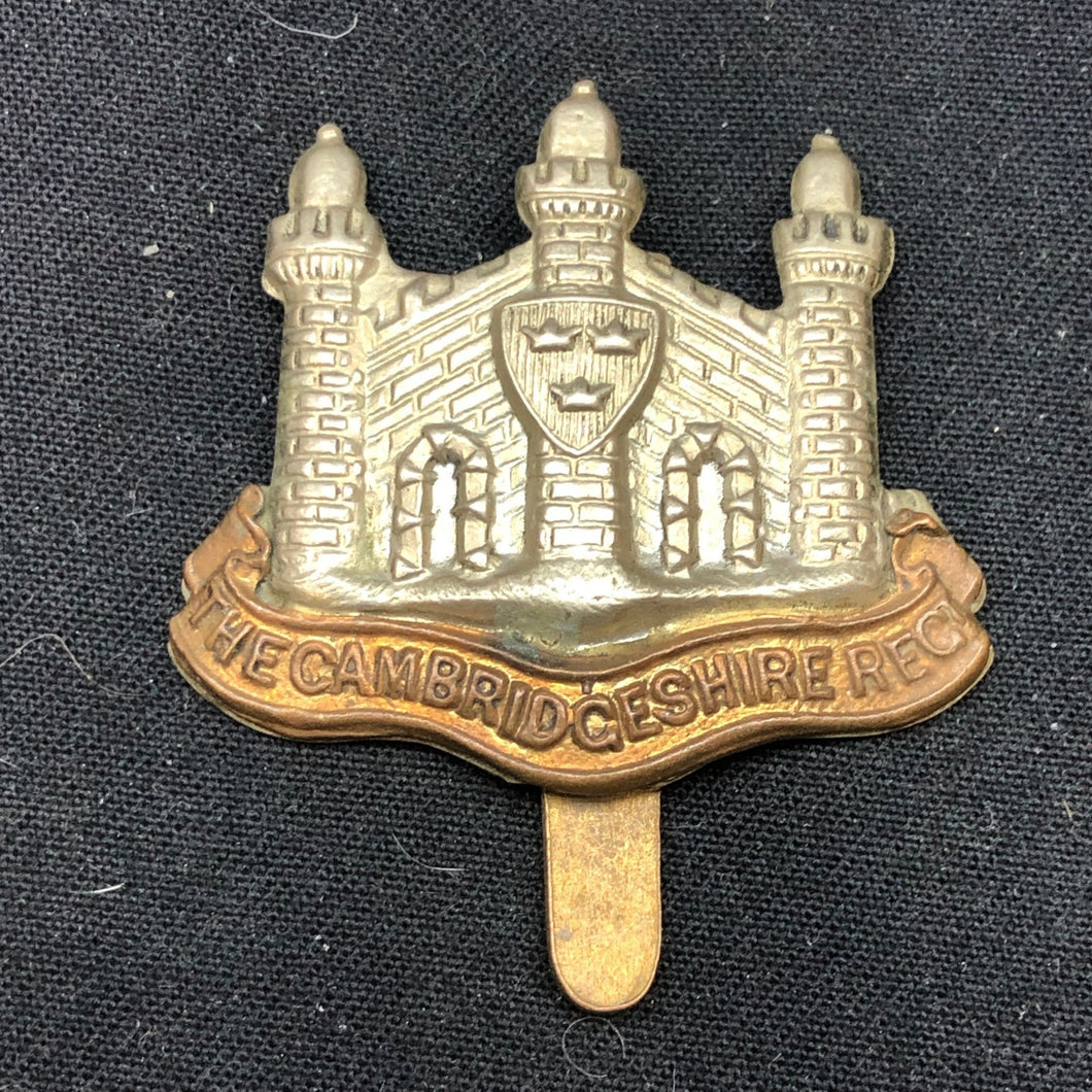 Original WW2 British Army Cap Badge - Cambridgeshire Regiment - The Militaria Shop