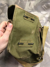 Load image into Gallery viewer, Original WW2 British Army Lightweight Assault Gas Mask Bag 1944 Dated
