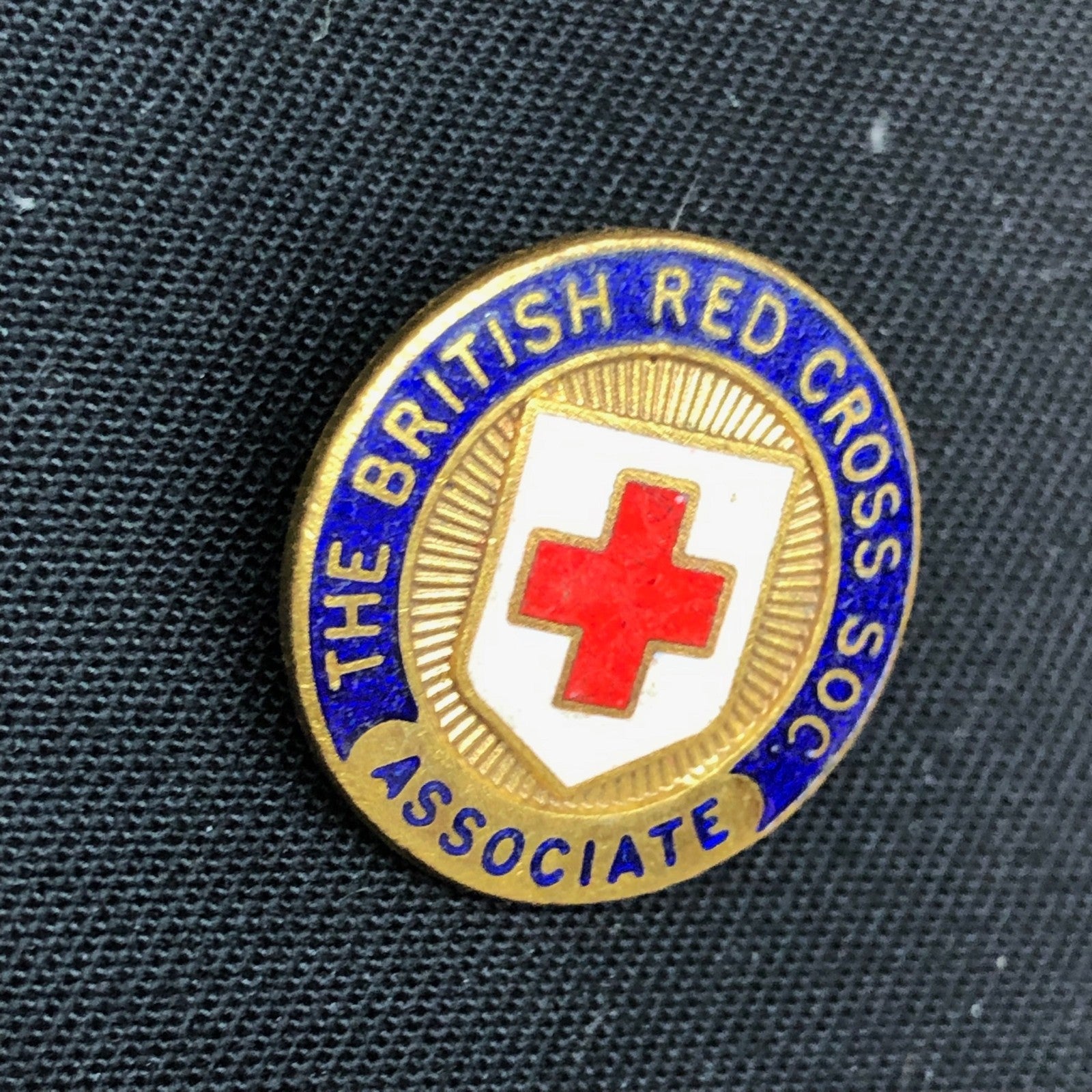 Vintage British Red Cross Society (BRCS) Associate Member Lapel Pin - The Militaria Shop