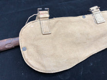 Load image into Gallery viewer, Original WW2 British Army Entrenching Tool, Helve &amp; Cover Set - Wartime Dated
