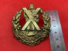 Load image into Gallery viewer, Original WW1 / WW2 British Army Cameron Highlanders Cap Badge
