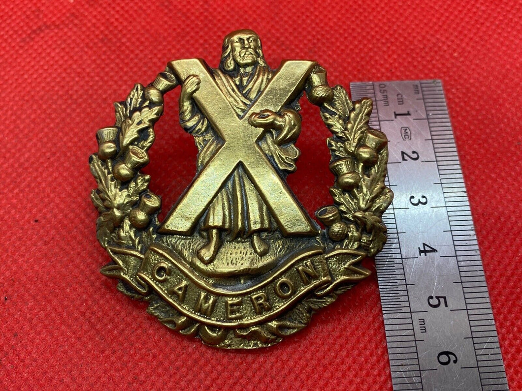 Original WW1 / WW2 British Army Cameron Highlanders Cap Badge