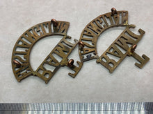 Lade das Bild in den Galerie-Viewer, Pair of Original WW1 Royal Army Medical Corps Territorial Brass Shoulder Titles
