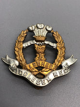 Load image into Gallery viewer, Original WW2 British Army Middlesex Regiment Cap Badge
