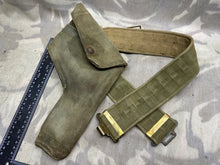 Load image into Gallery viewer, Original WW2 British Army 37 Pattern Belt &amp; Holster Set - M.W&amp;S 1940 Dated
