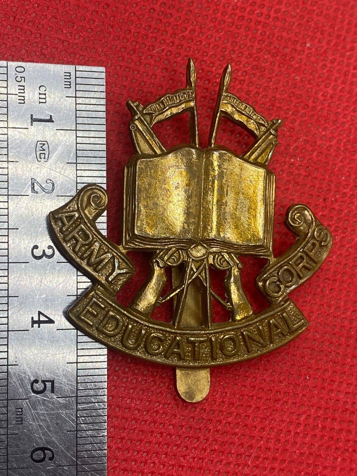 Original British Army - ARMY EDUCATION CORPS Cap Badge - The Militaria Shop