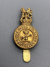 Charger l&#39;image dans la galerie, WW1 British Army Royal Devon Yeomanry R.F.A. Cap Badge
